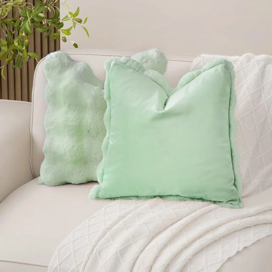 Housses de coussin peluche x2 — Cocon sensoriel & douceur nocturne