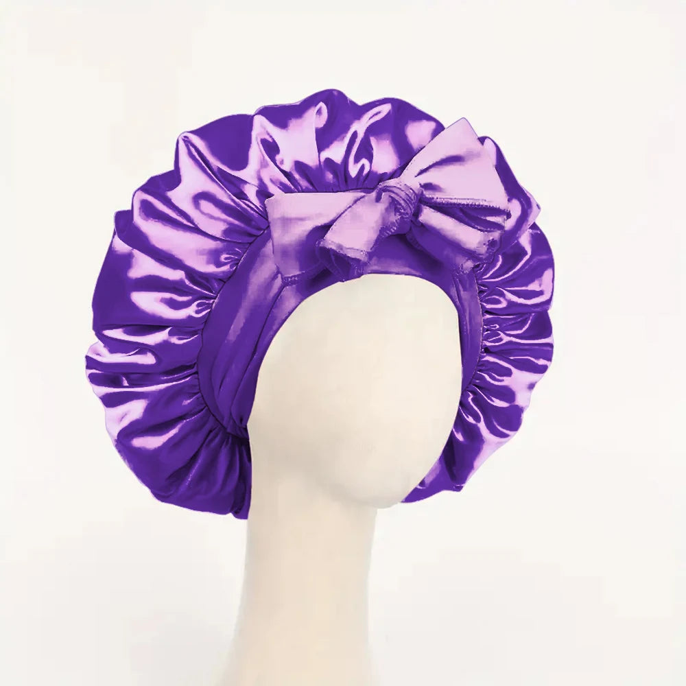 Bonnet de nuit satin réglable — Protection capillaire & sommeil doux
