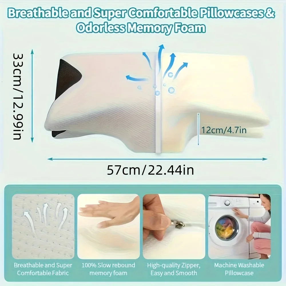 Oreiller Nuitara — comparaison cervicale avec et sans soutien ergonomique