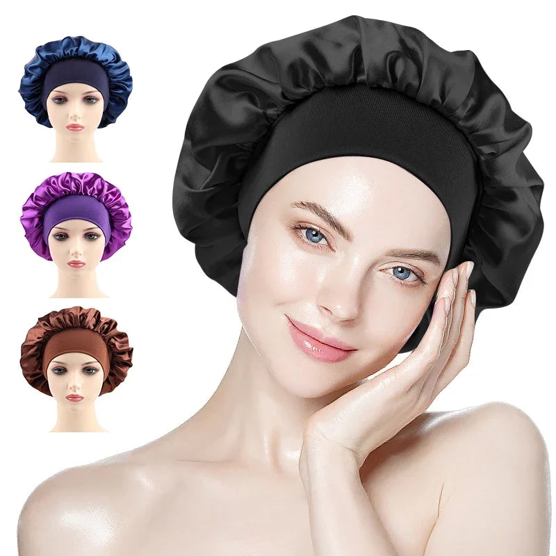 Bonnet satin nuit & bain — Protection cheveux & confort nocturne