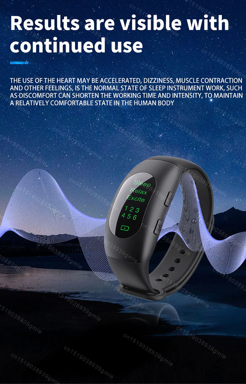 CES Intelligent Sleep Aid Watch Device Microcurrent Pulse Sleeping Instrument Rest Insomnia Hypnosis Anxiety Relief Sleeping Aid