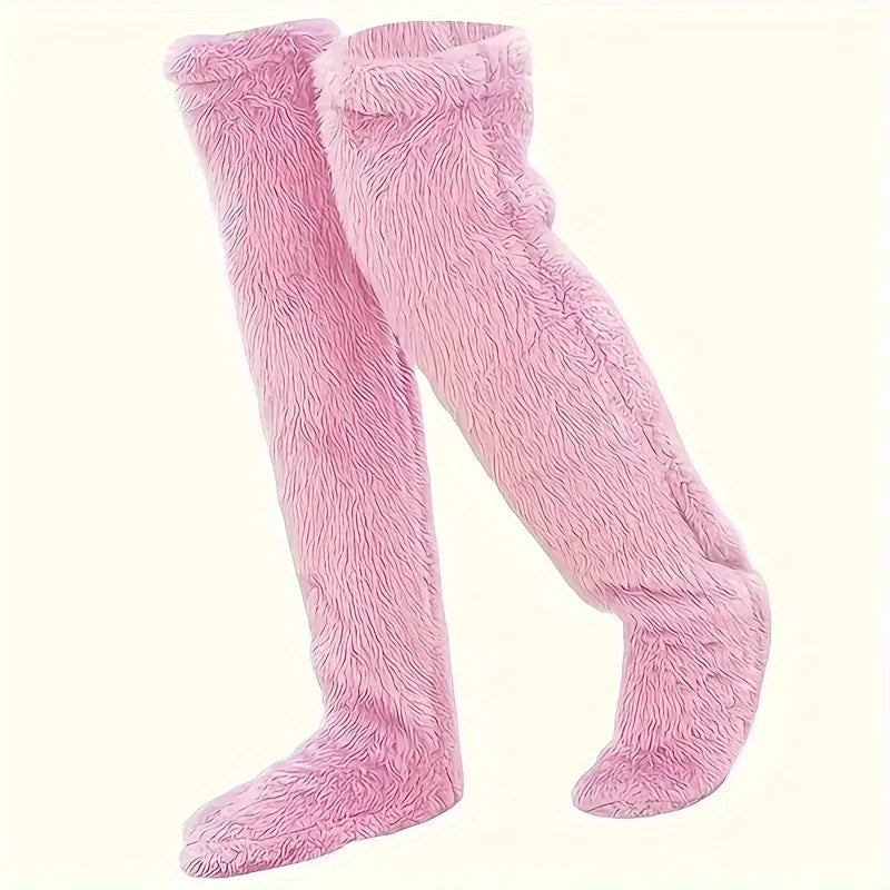 Chaussettes longues polaire — Jambes chaudes & nuits sans frisson