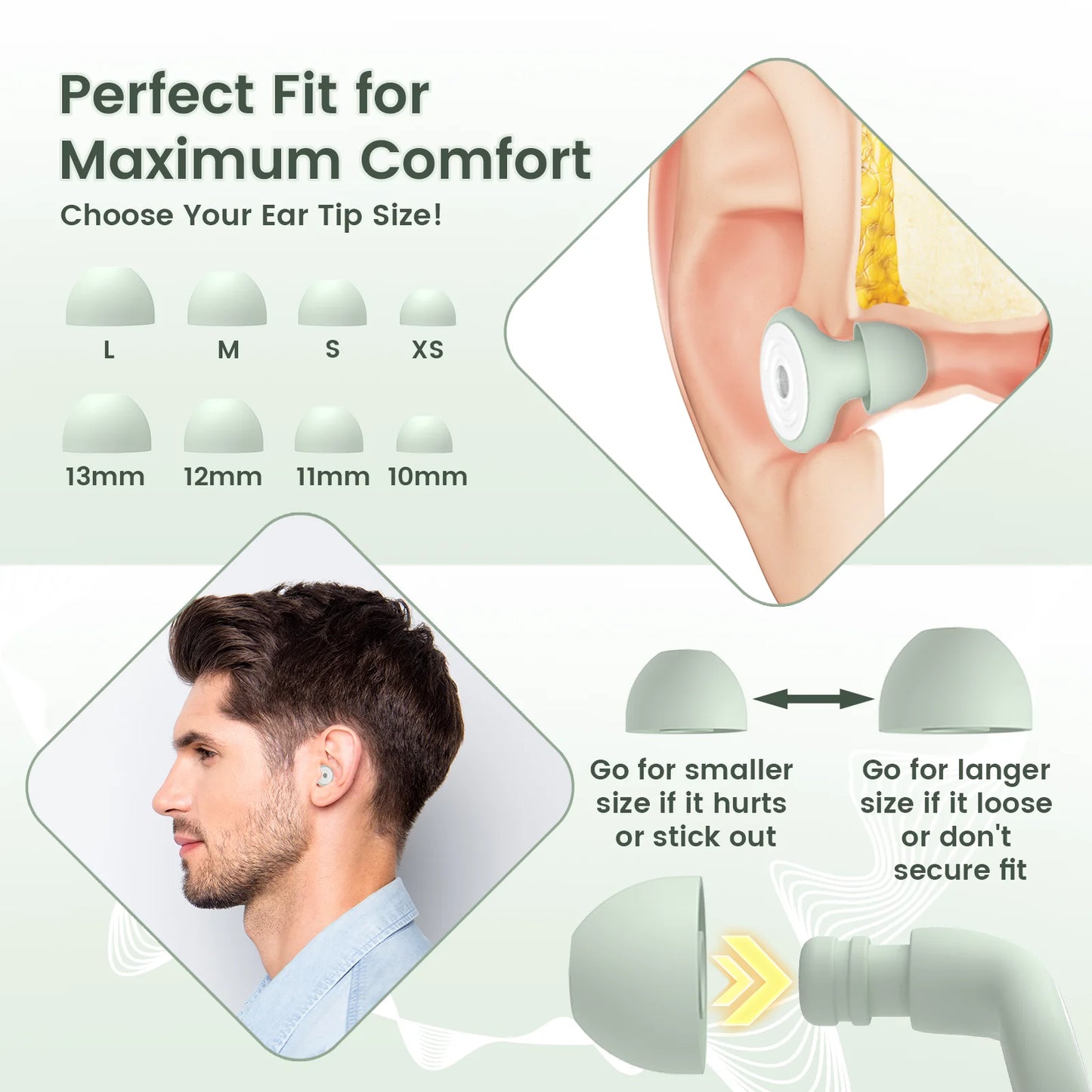 Bouchons d'oreille 3D silicone — Silence profond & sommeil sans bruit