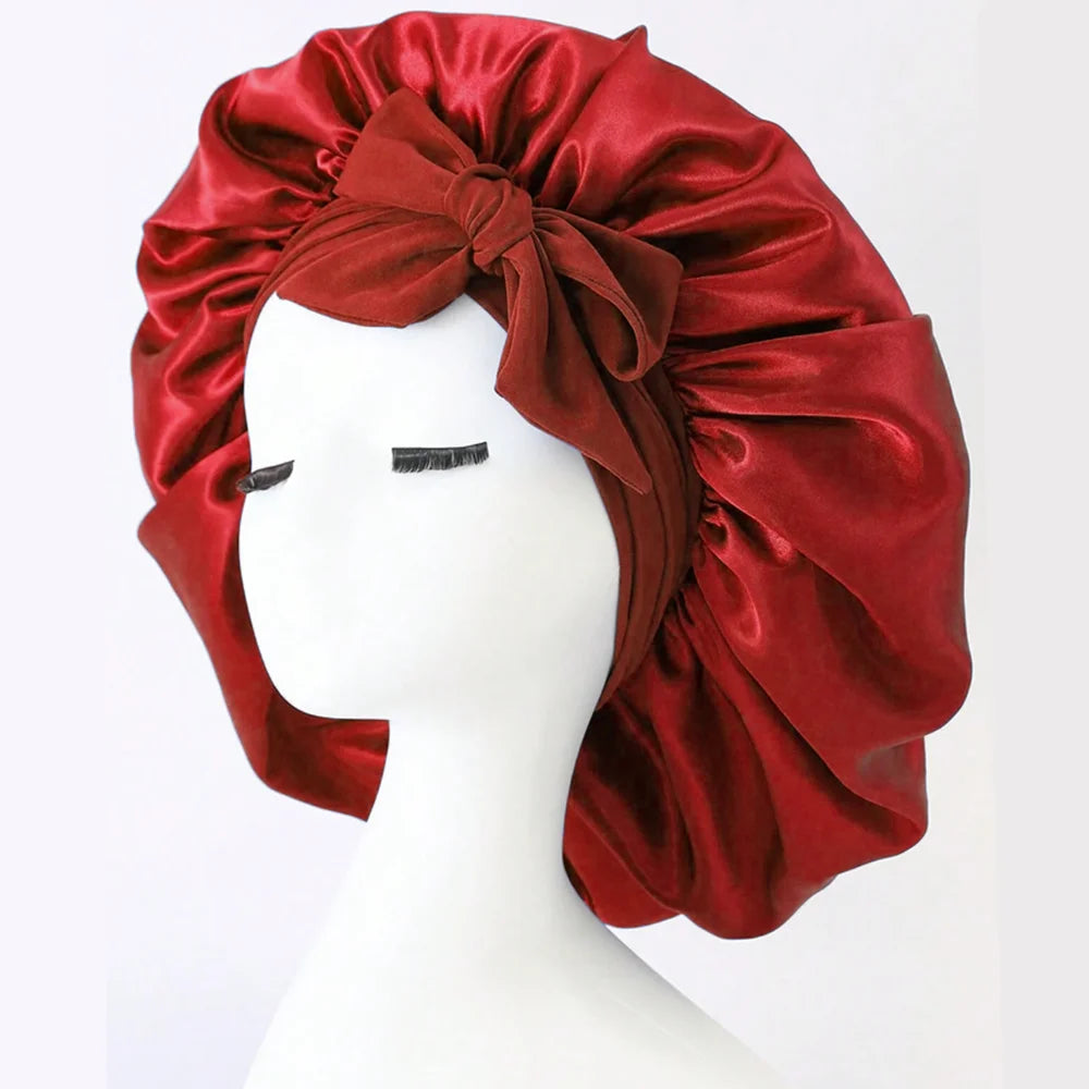 Bonnet de nuit satin réglable — Protection capillaire & sommeil doux