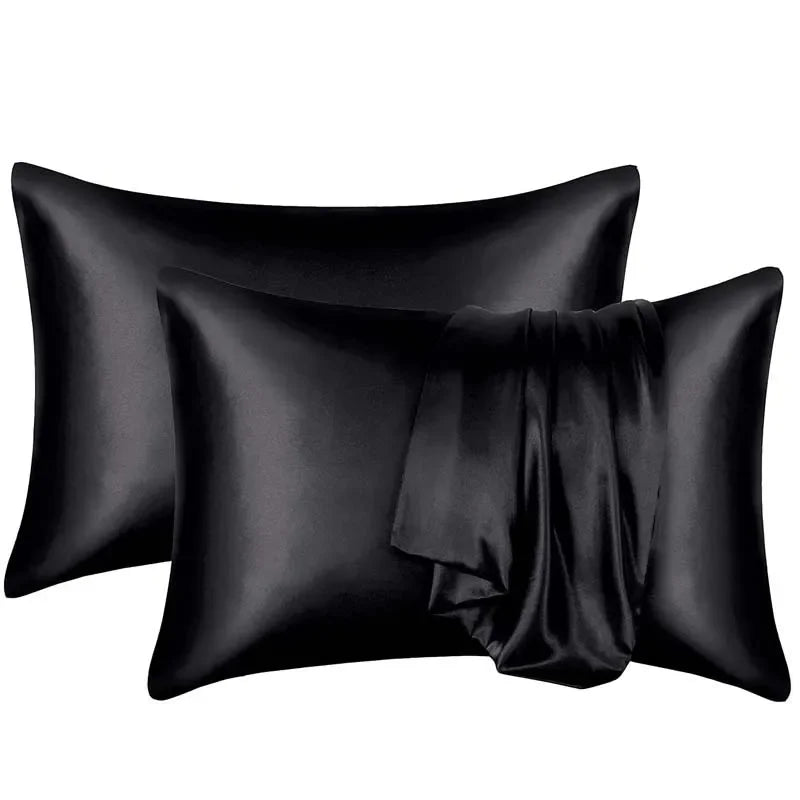 Taies d'oreiller satin soie — Beauté nocturne & sommeil ressourçant