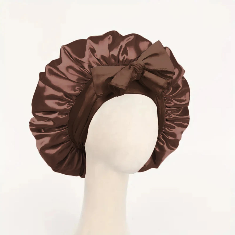 Bonnet de nuit satin réglable — Protection capillaire & sommeil doux