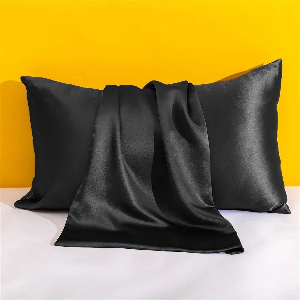 Taies d'oreiller satin soie — Beauté nocturne & sommeil ressourçant