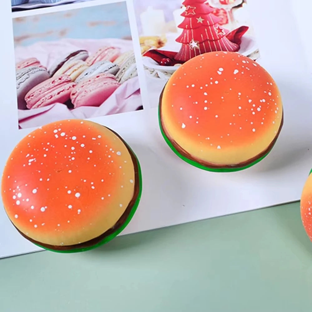 Stress Relief Toy Squishy Hamburger Stress Ball Sensory Toy Anti-stress toy Fidget Toy for Adult