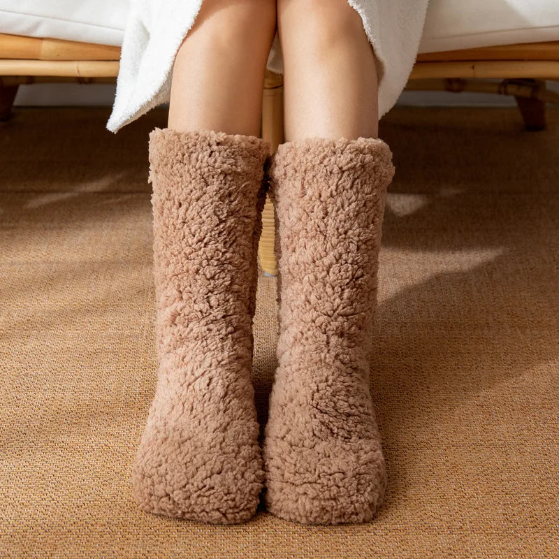 Chaussettes nuit lune épaisse — Chaleur hivernale & sommeil serein