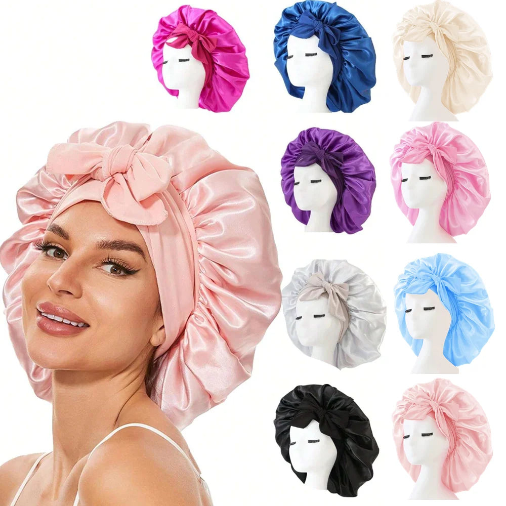 Bonnet de nuit satin réglable — Protection capillaire & sommeil doux