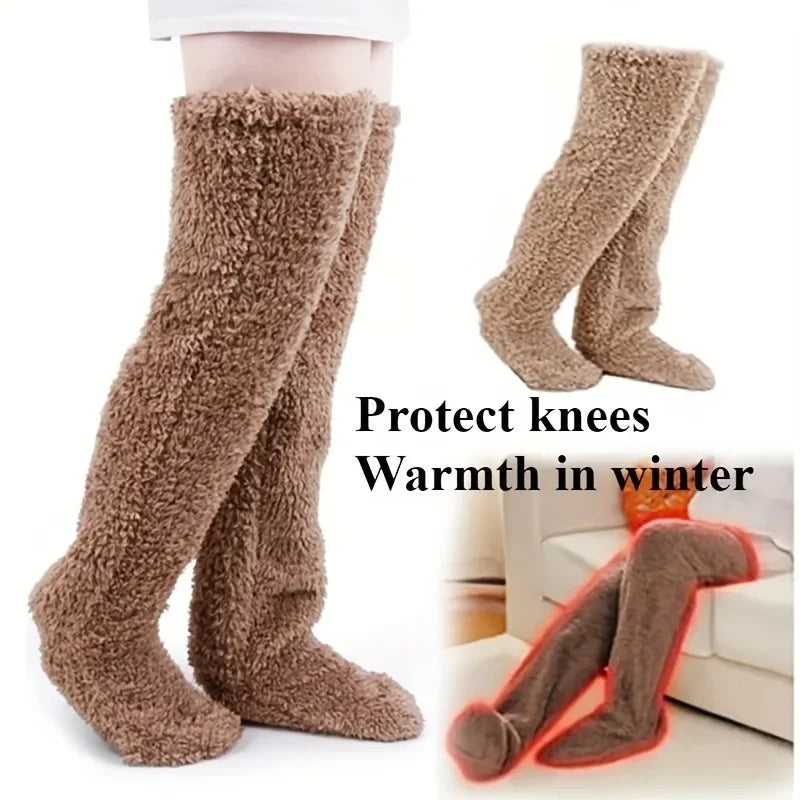 Chaussettes longues polaire — Jambes chaudes & nuits sans frisson