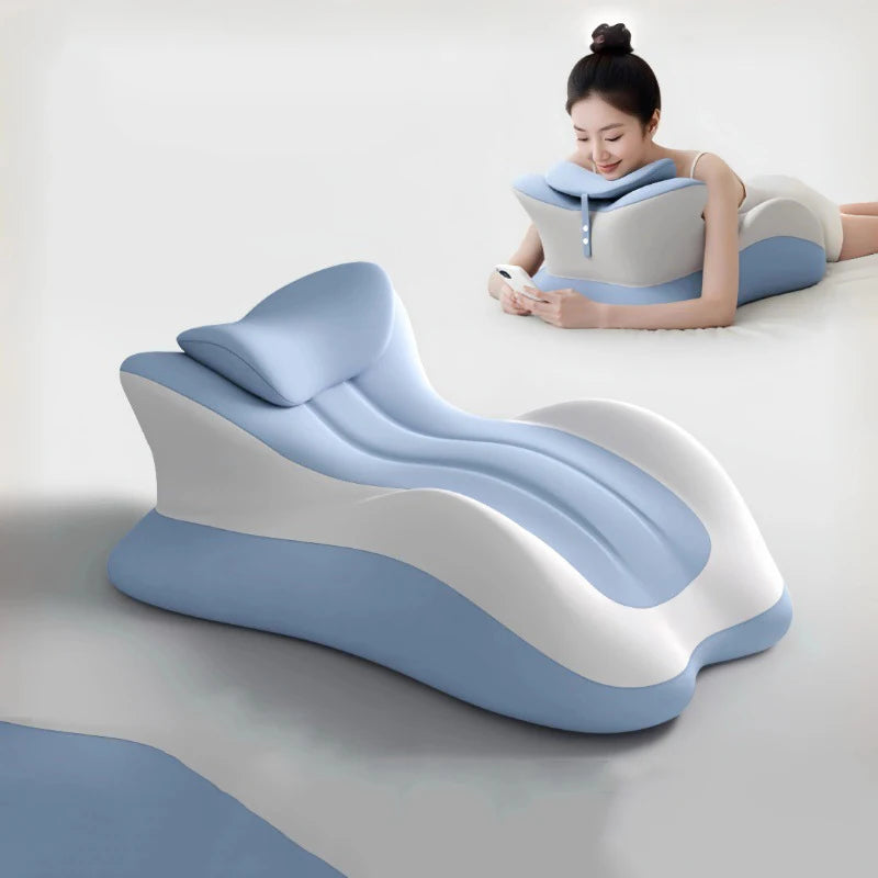 Oreiller mémoire de forme cale Nuitara — vue principale, forme ergonomique multi-positions