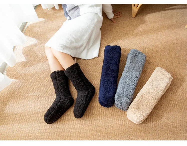 Chaussettes nuit lune épaisse — Chaleur hivernale & sommeil serein