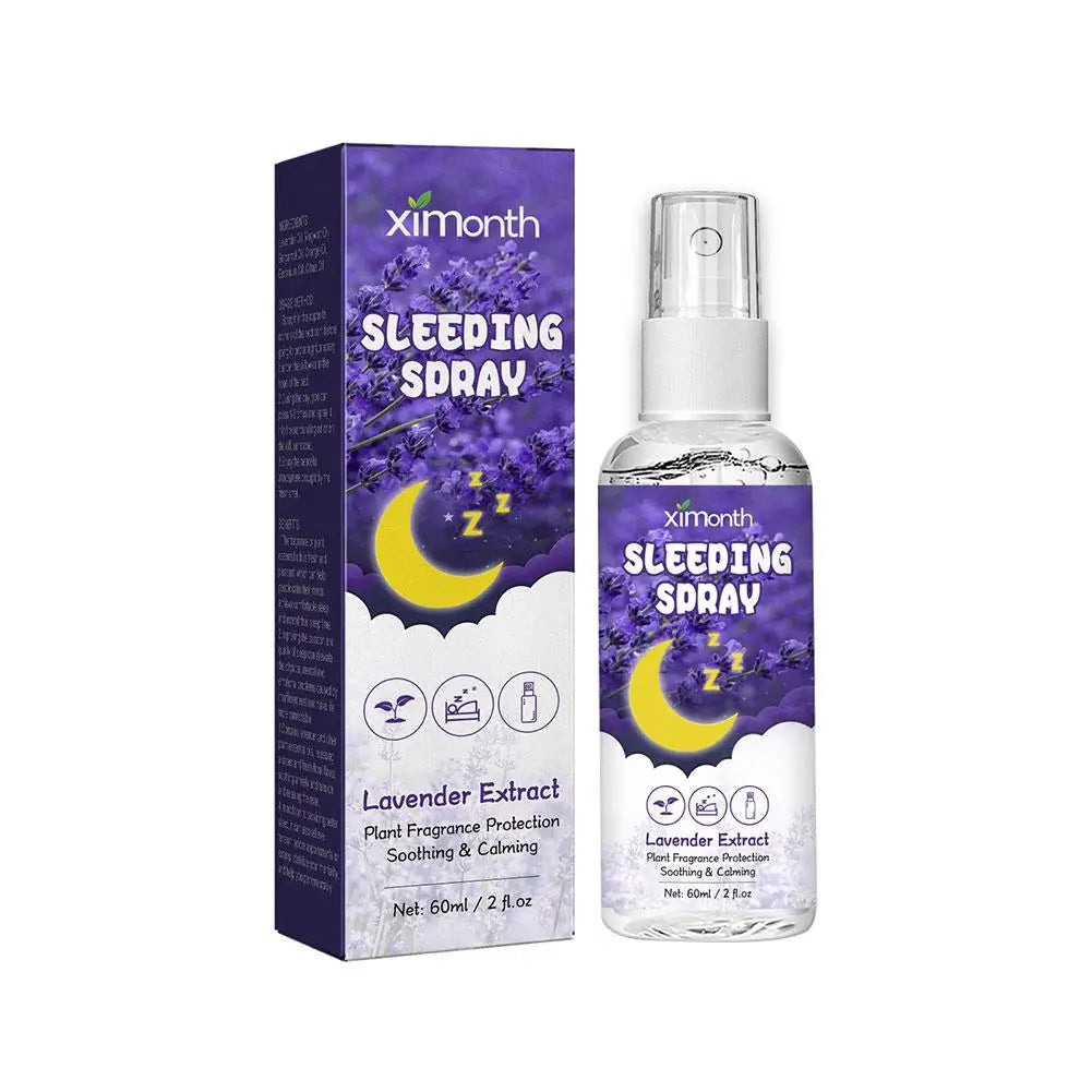 Spray sommeil Nuitara — ambiance chambre apaisante, lumière tamisée