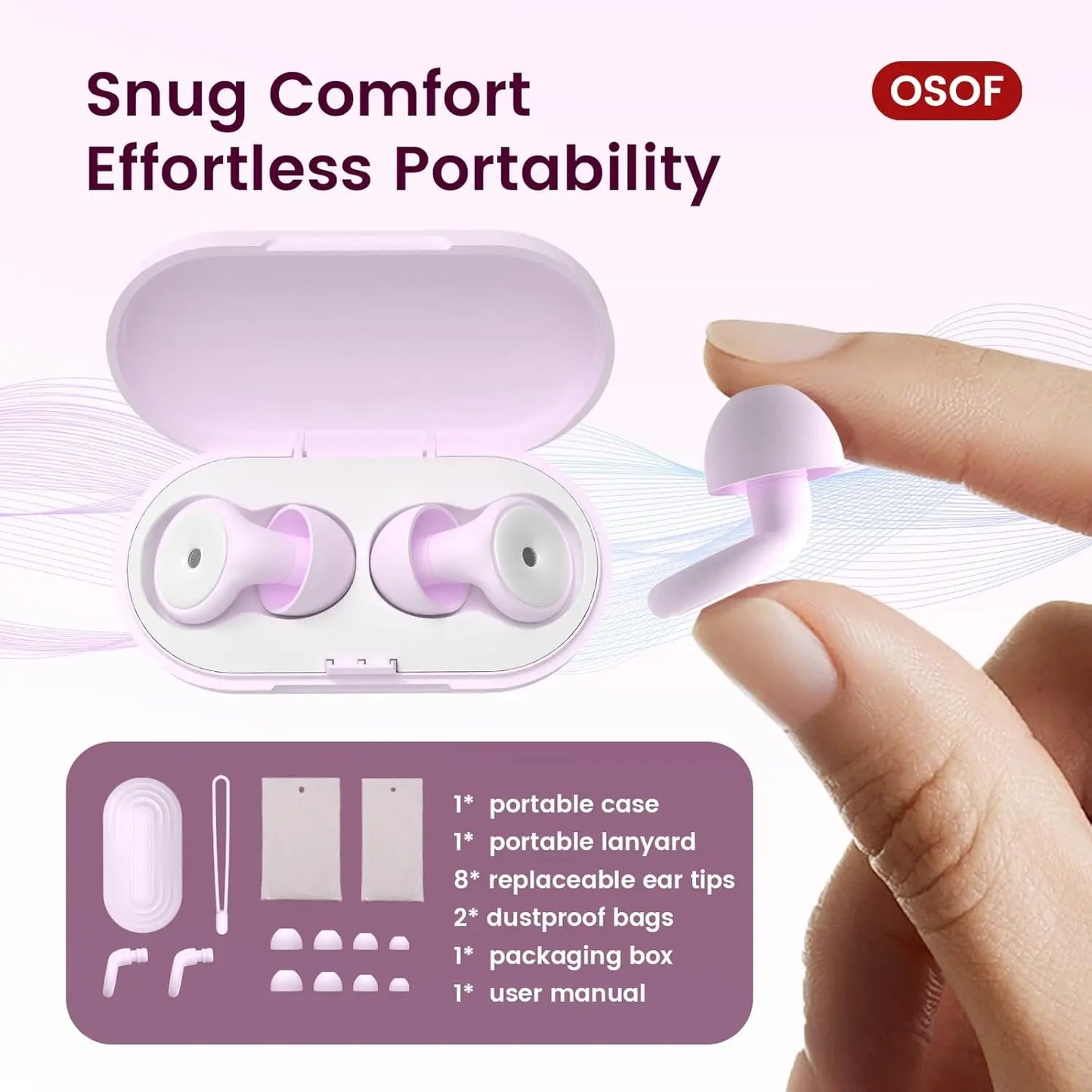 Bouchons d'oreille 3D silicone — Silence profond & sommeil sans bruit