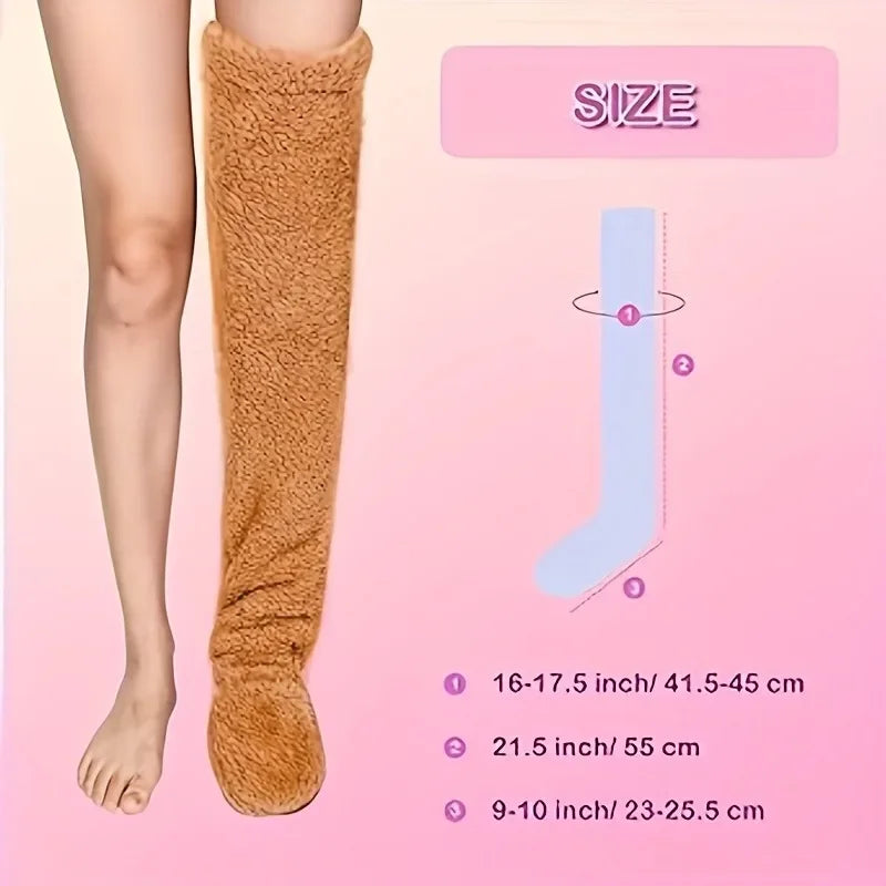Chaussettes longues polaire — Jambes chaudes & nuits sans frisson