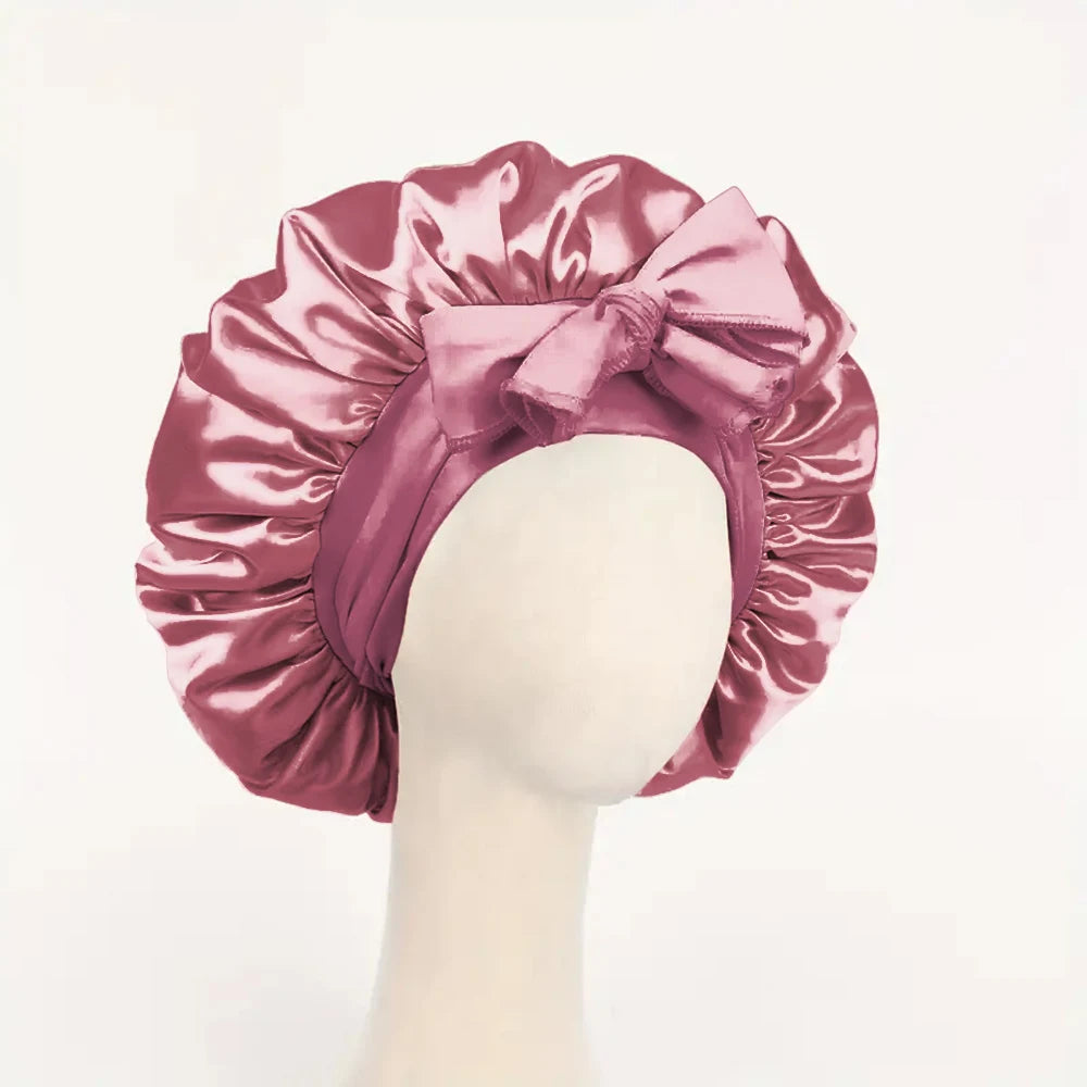 Bonnet de nuit satin réglable — Protection capillaire & sommeil doux