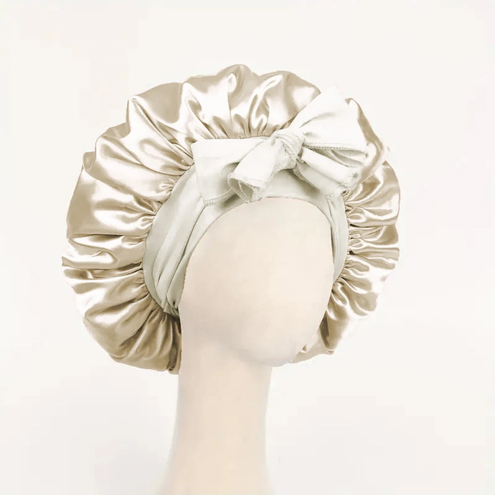 Bonnet de nuit satin réglable — Protection capillaire & sommeil doux