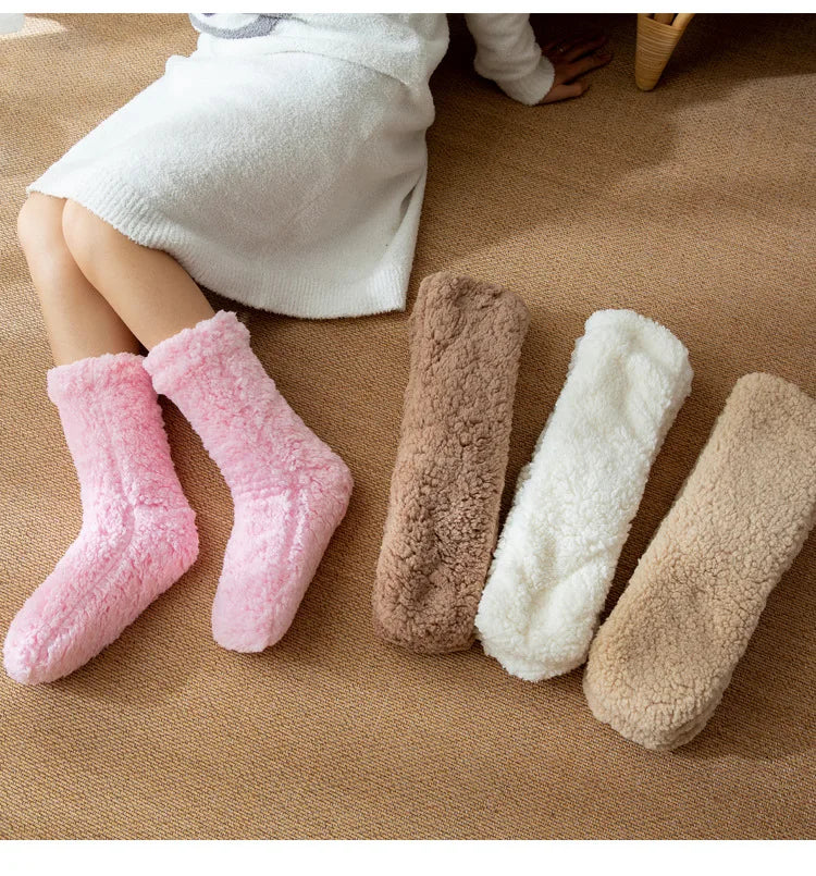 Chaussettes nuit lune épaisse — Chaleur hivernale & sommeil serein