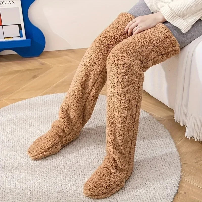 Chaussettes longues polaire — Jambes chaudes & nuits sans frisson
