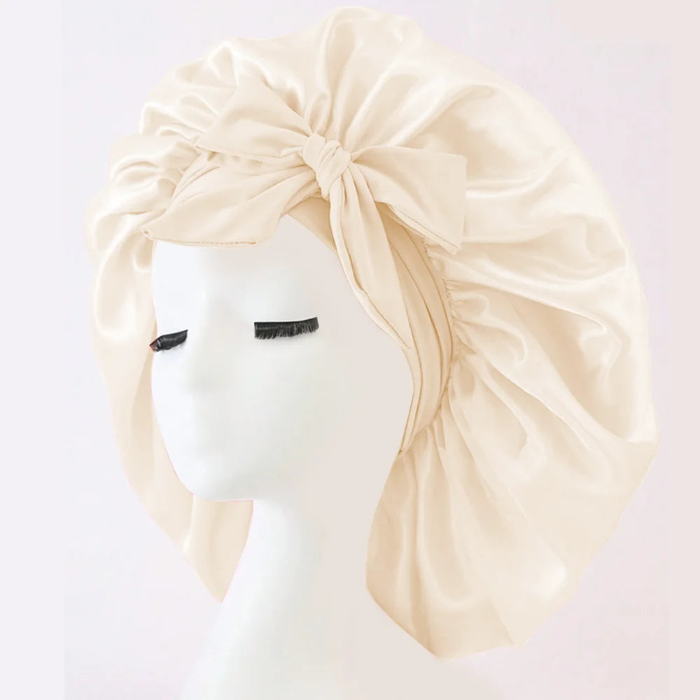 Bonnet de nuit satin réglable — Protection capillaire & sommeil doux