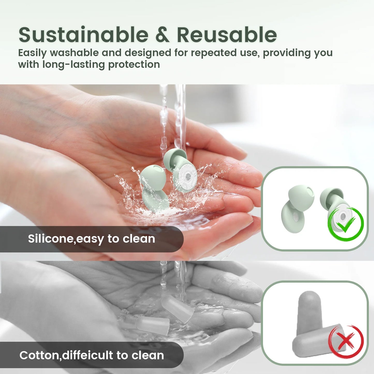 Bouchons d'oreille 3D silicone — Silence profond & sommeil sans bruit