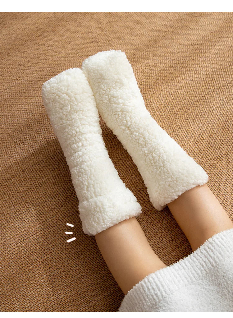 Chaussettes nuit lune épaisse — Chaleur hivernale & sommeil serein