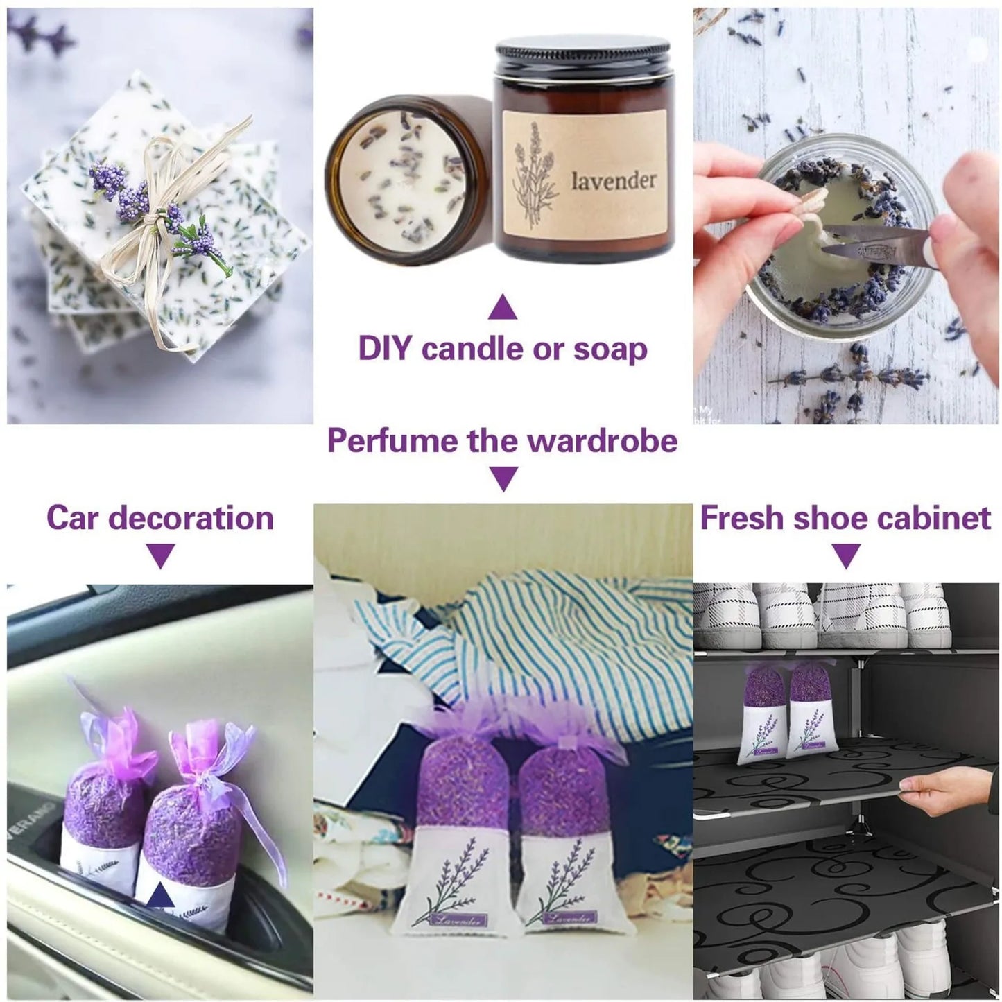 Sachets aromatiques floraux x8 — Cocon olfactif & nuit apaisante