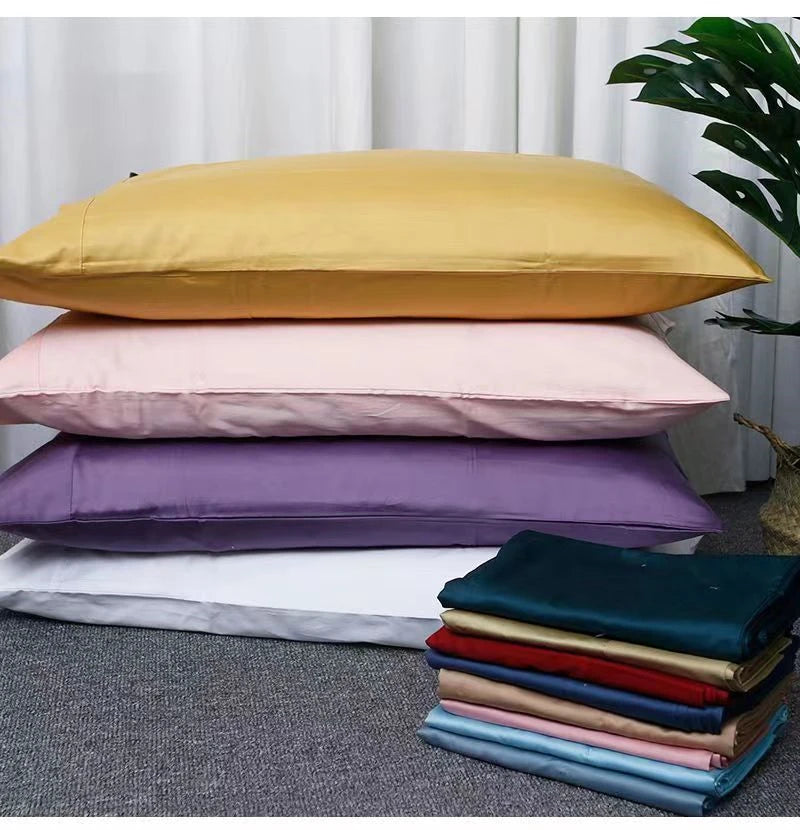 Taies d'oreiller coton égyptien satiné — Douceur premium & nuit bien-être