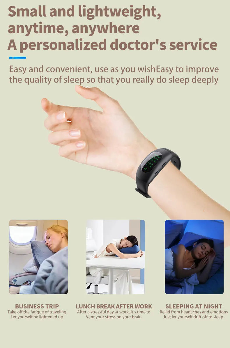 CES Intelligent Sleep Aid Watch Device Microcurrent Pulse Sleeping Instrument Rest Insomnia Hypnosis Anxiety Relief Sleeping Aid