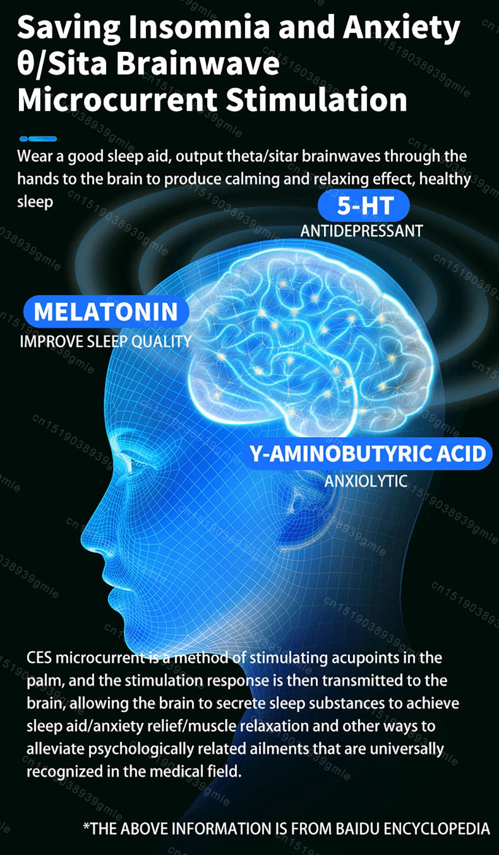 CES Intelligent Sleep Aid Watch Device Microcurrent Pulse Sleeping Instrument Rest Insomnia Hypnosis Anxiety Relief Sleeping Aid