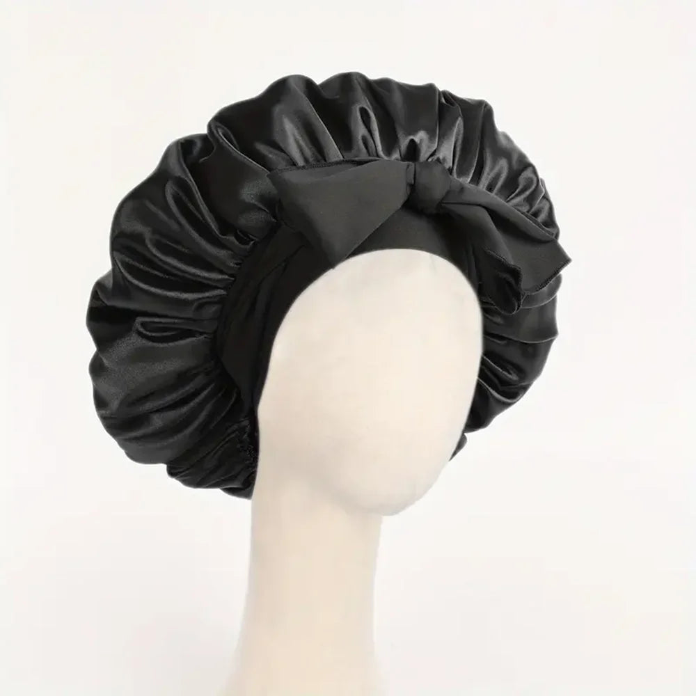 Bonnet de nuit satin réglable — Protection capillaire & sommeil doux