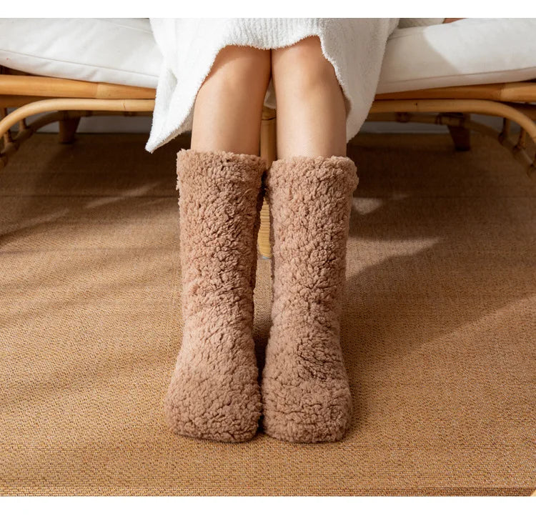 Chaussettes nuit lune épaisse — Chaleur hivernale & sommeil serein