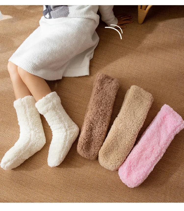 Chaussettes nuit lune épaisse — Chaleur hivernale & sommeil serein