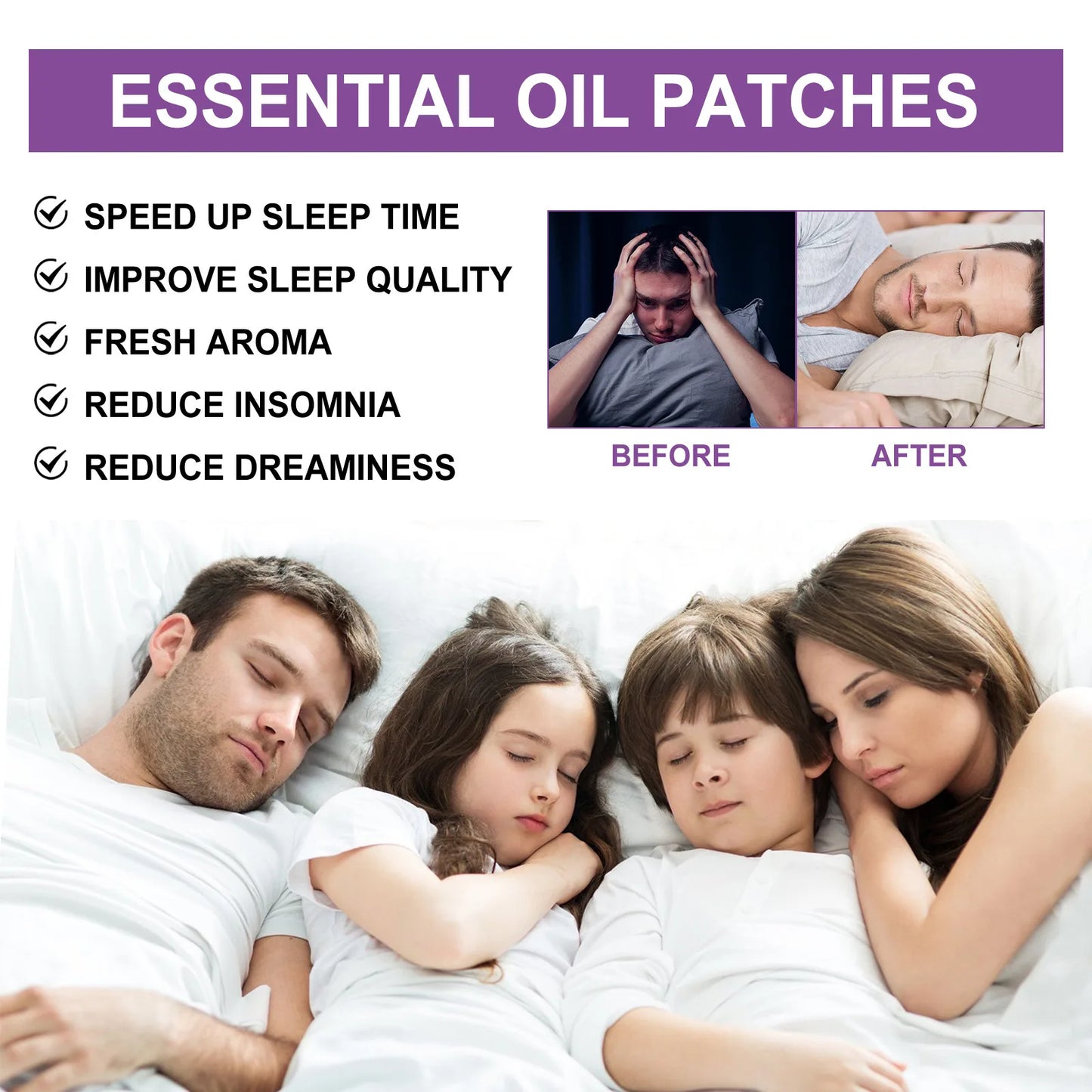 Plant Sleep Patches Nighttime Relaxation Lightweight Portable Care Patches Home Essential Good Stuff for Better Sleep