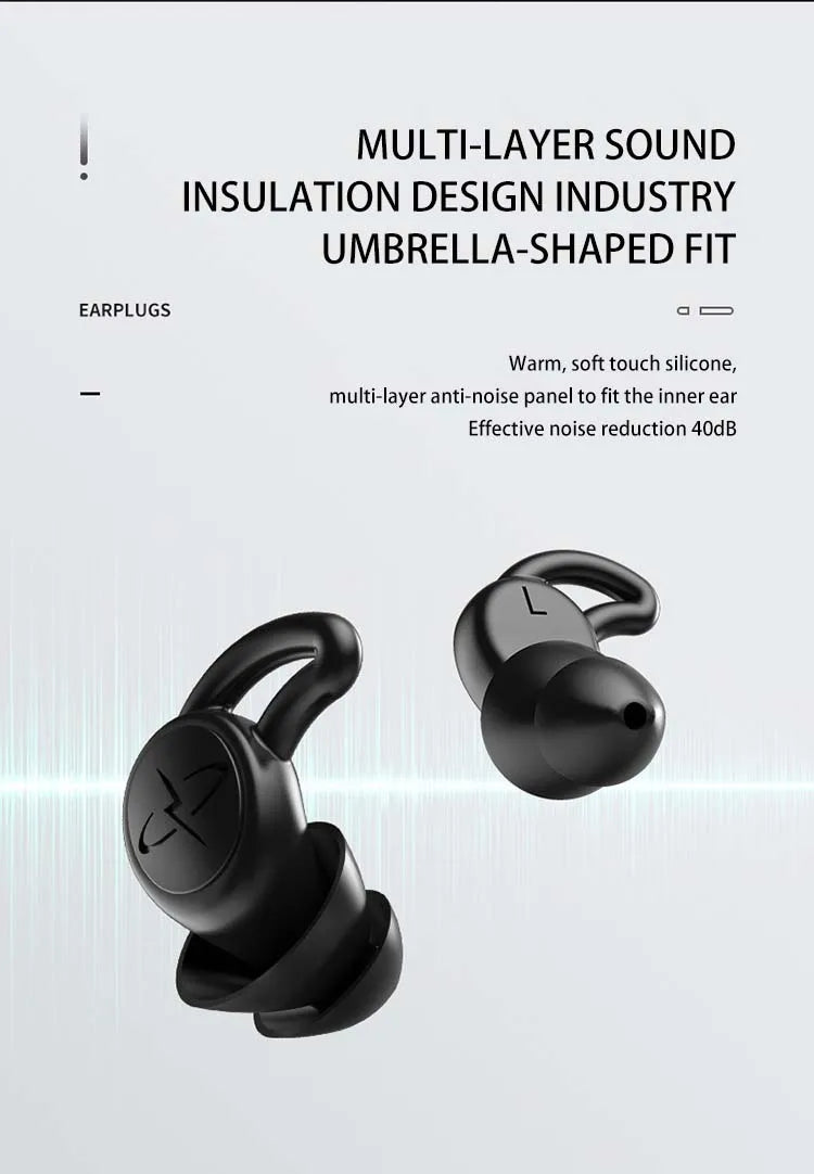 Bouchons silicone imperméables — Isolation sonore & sommeil naturel