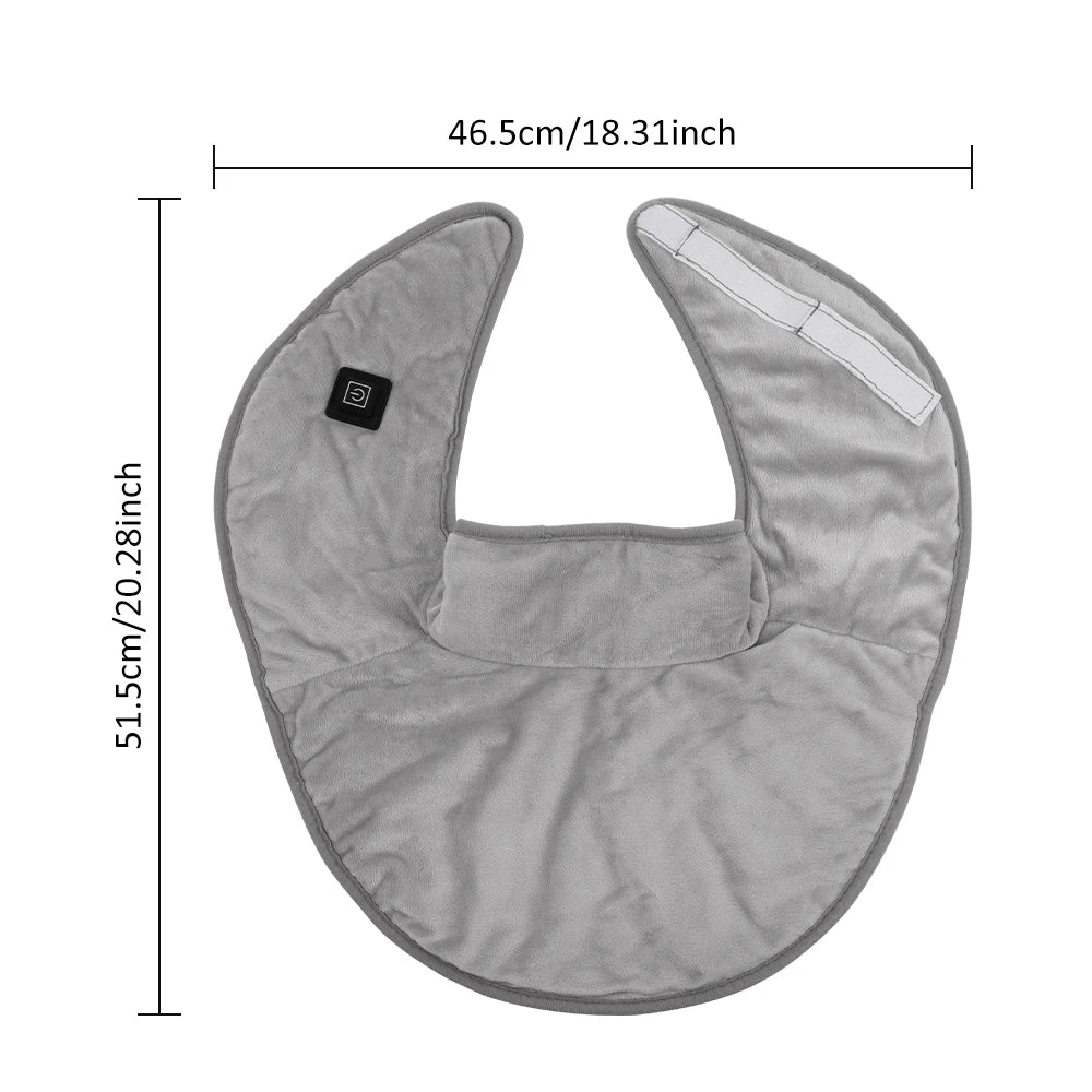 Electric Heating Shoulder Neck Pad USB Heated Back Wrap with 3 Heat Settings Soft Hot Compress Back Shawl  Neck and Back Warmer