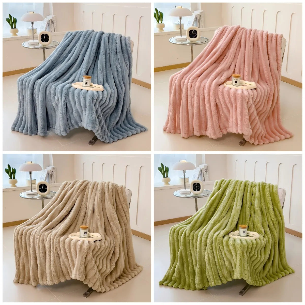 Plaid Nuitara — coloris et palette de rayures disponibles