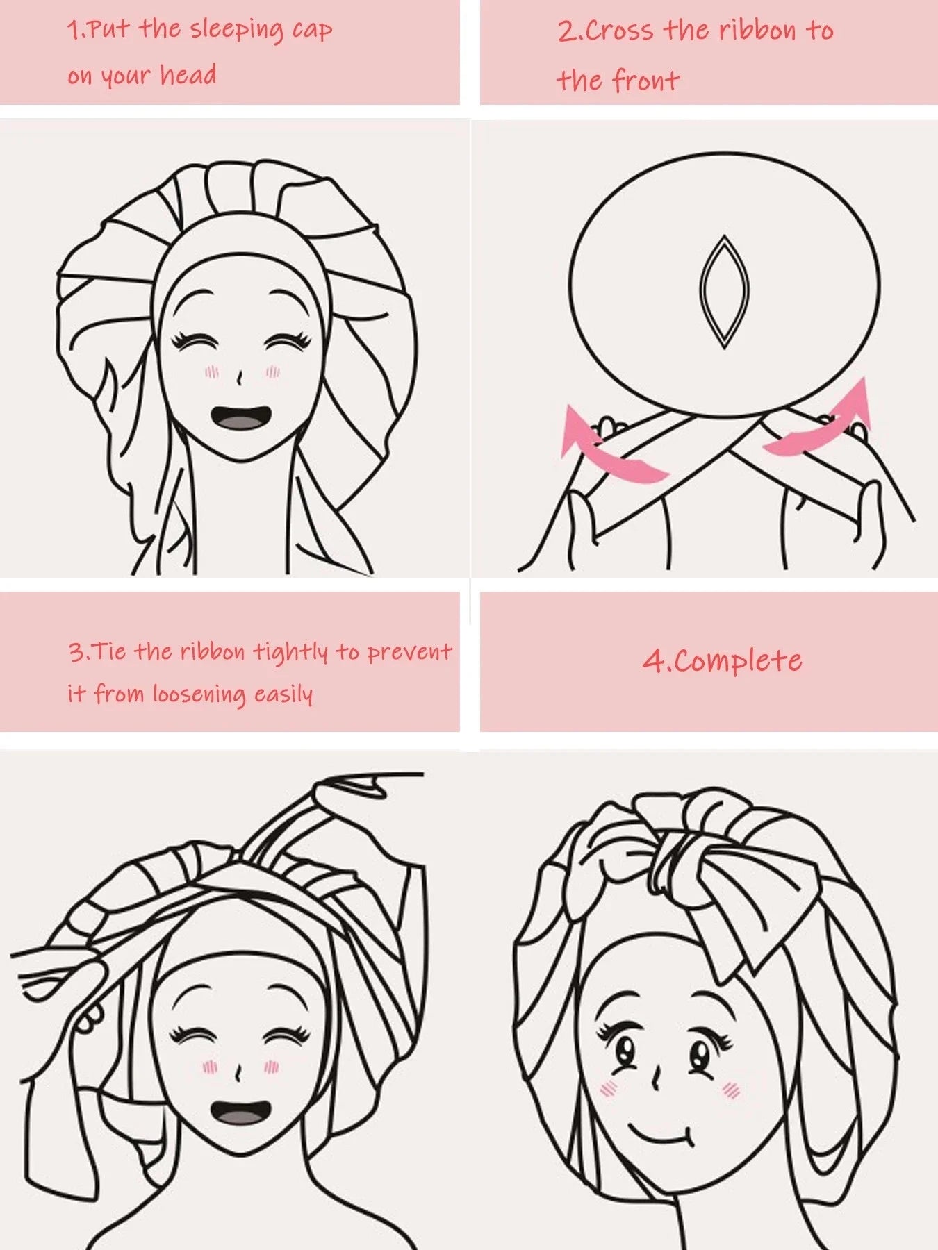 Bonnet satin unisexe lien réglable — Tous types de cheveux protégés