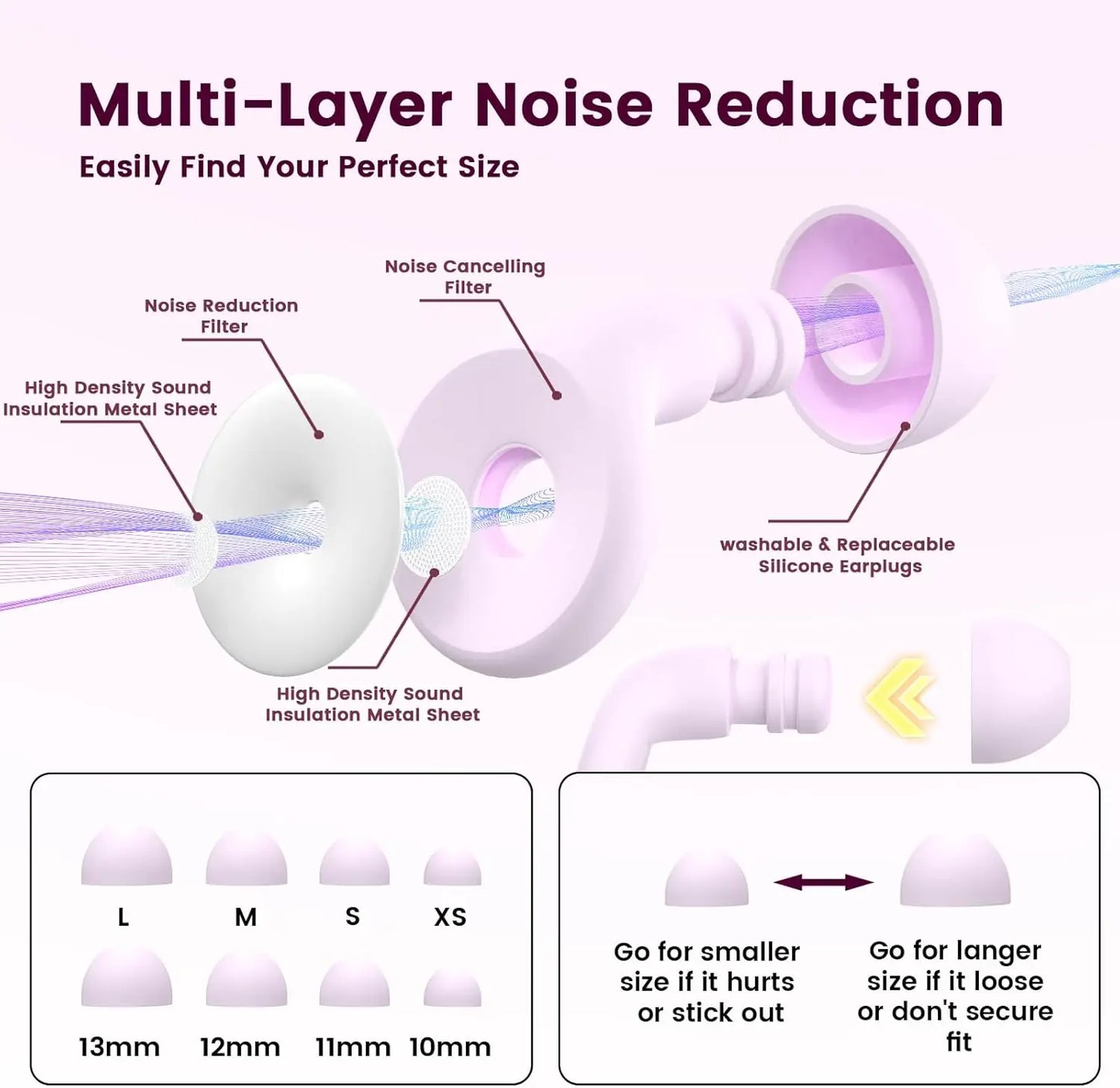 Bouchons d'oreille 3D silicone — Silence profond & sommeil sans bruit
