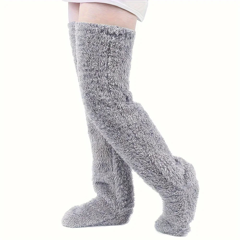 Chaussettes longues polaire — Jambes chaudes & nuits sans frisson