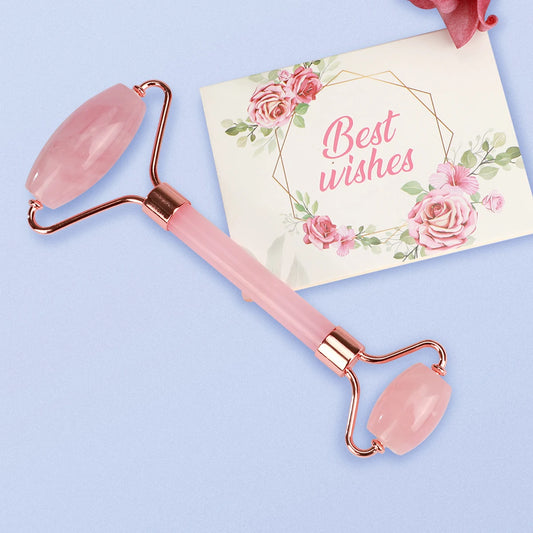 Rouleau quartz rose — Rituel détente visage & préparation au sommeil