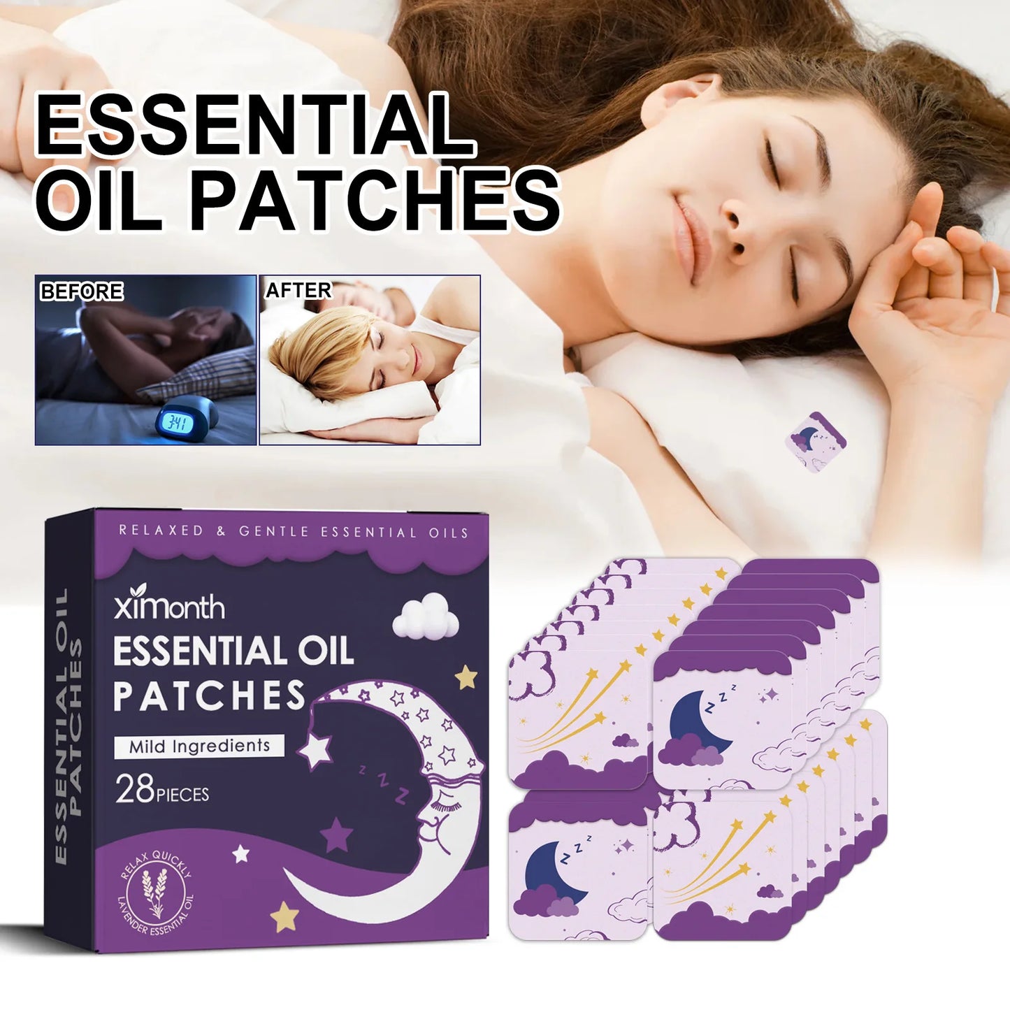 Plant Sleep Patches Nighttime Relaxation Lightweight Portable Care Patches Home Essential Good Stuff for Better Sleep