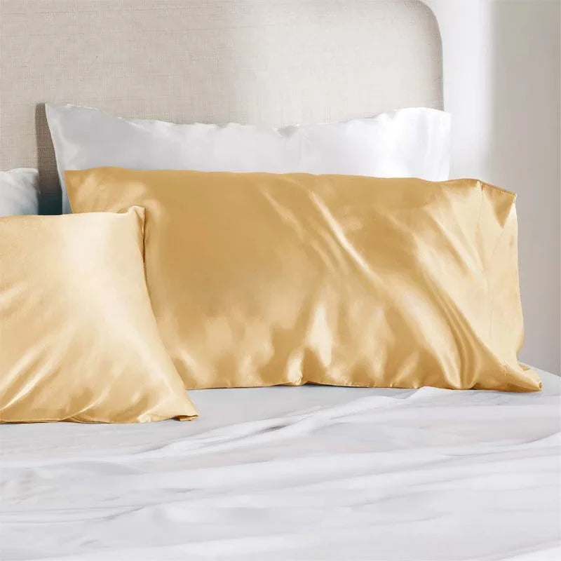Taies d'oreiller satin soie — Beauté nocturne & sommeil ressourçant