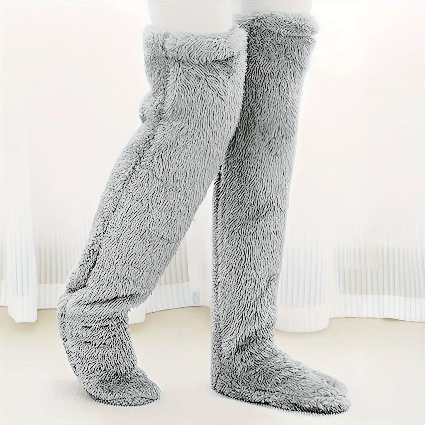 Chaussettes longues polaire — Jambes chaudes & nuits sans frisson