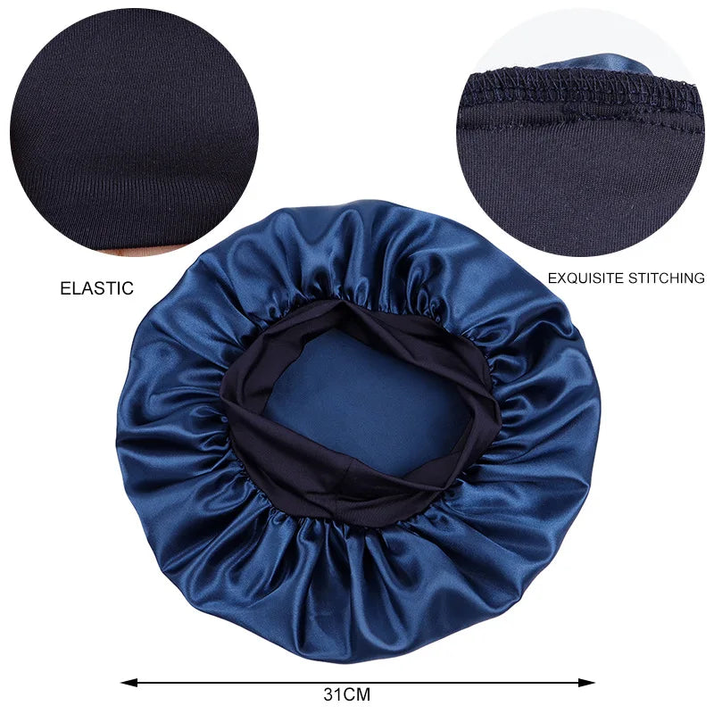 Bonnet satin nuit & bain — Protection cheveux & confort nocturne