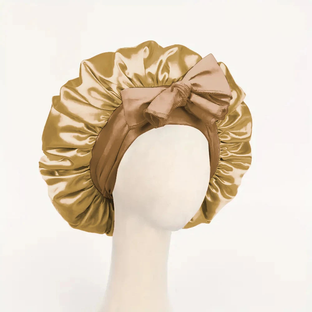 Bonnet de nuit satin réglable — Protection capillaire & sommeil doux