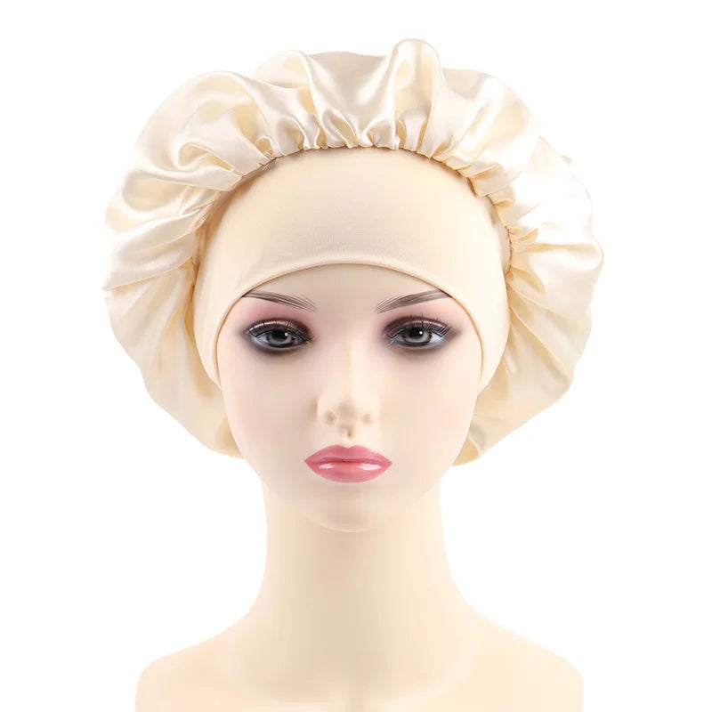 Bonnet satin nuit & bain — Protection cheveux & confort nocturne