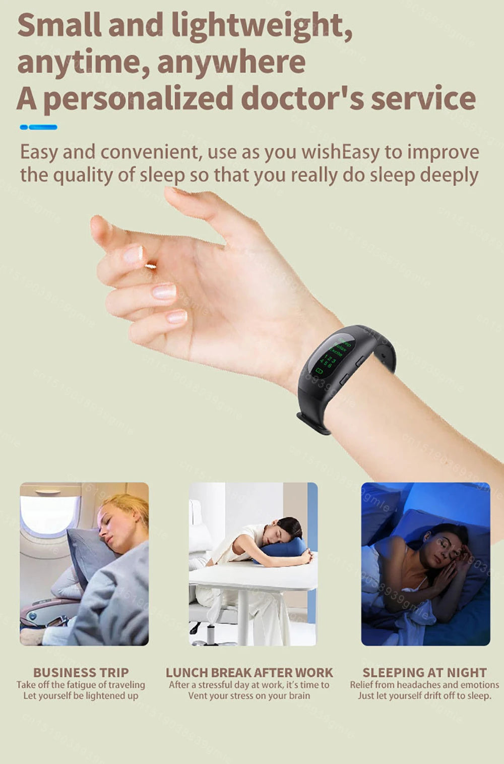 CES Intelligent Sleep Aid Watch Device Microcurrent Pulse Sleeping Instrument Rest Insomnia Hypnosis Anxiety Relief Sleeping Aid