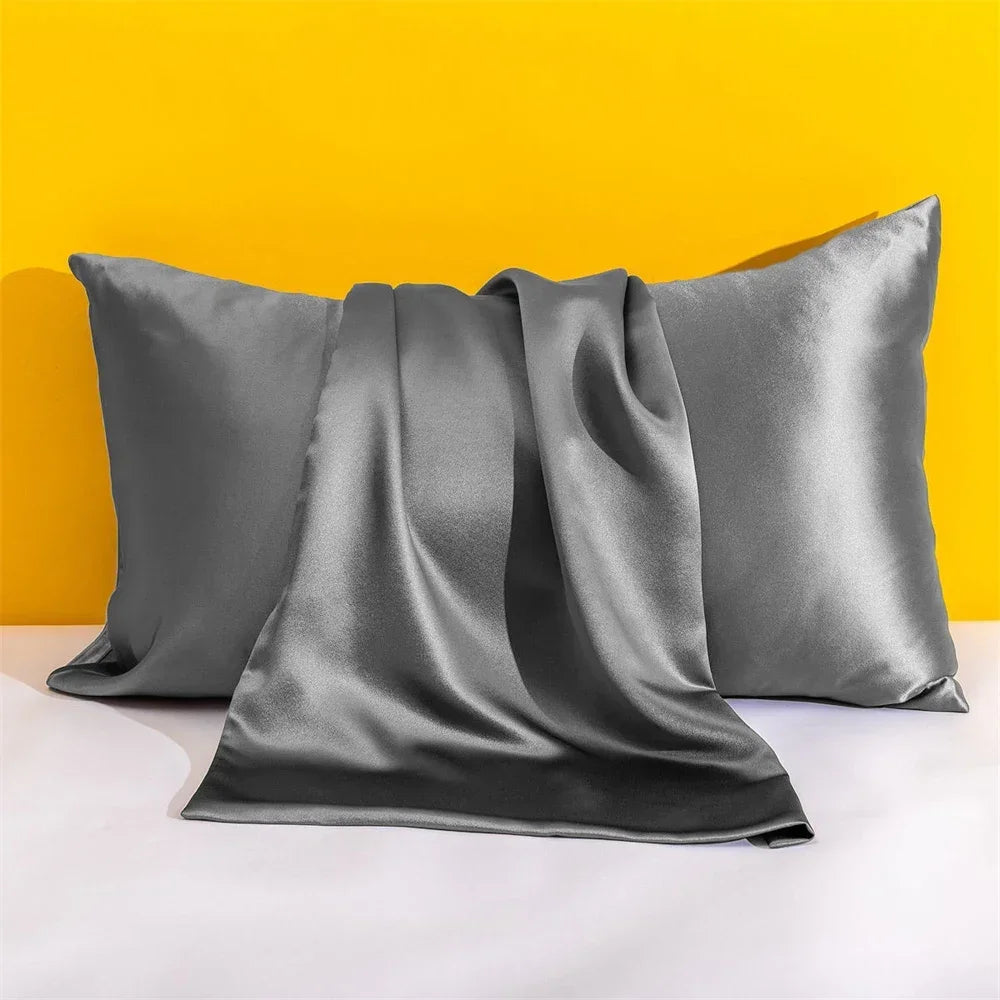 Taies d'oreiller satin soie — Beauté nocturne & sommeil ressourçant